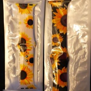 Laffav Set of 2 Apple Watch Straps Size 42_44 MM M/L Sunflower Duo